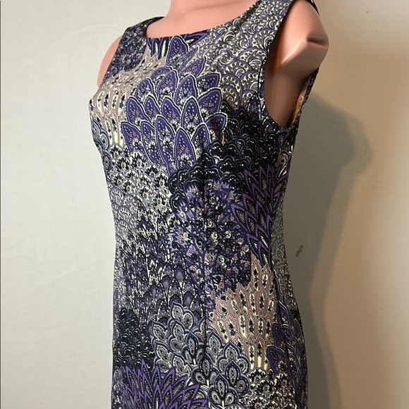 CONNECTED Women’s Paisley Floral Print Sleeveless Sheath Dress Sz 10 - Picture 5 of 11